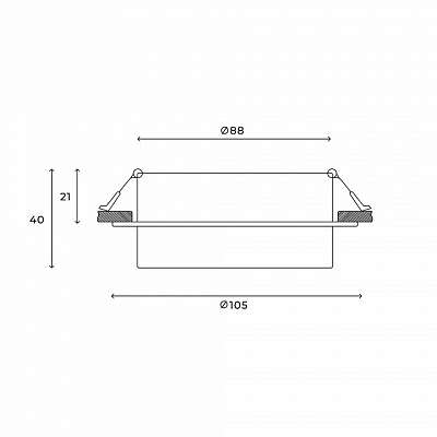 Встраиваемый светильник Hesby Lighting Nimbus HSBL_0127 400_400_2040013