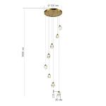 SL6114.203.08 Светильник подвесной ST-Luce Золотистый/Прозрачный LED 8*3W 3000K КАСКАТО 250_100_2956017