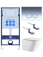 SET AQUATEK ЛИБЕРТИ-018 4в1 (рама AQUATEK Standard INS-0000012+крепёж KKI-0000002+клавиша KDI-0000018+унитаз ЛИБЕРТИ AQ1999T-00 с тонким сиденьем sc) 500_191_3232710