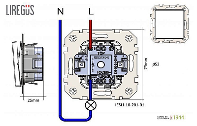 Кнопка звонка без рамки LIREGUS EPSILON 28-110 400_400_2204930