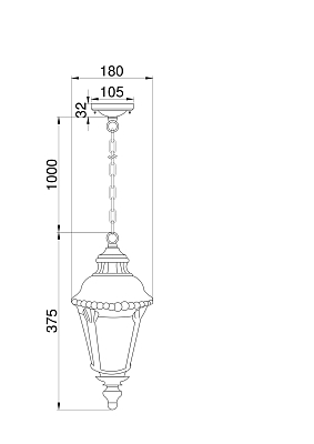 Подвесной светильник Outdoor O029PL-01BZ 400_400_2731295