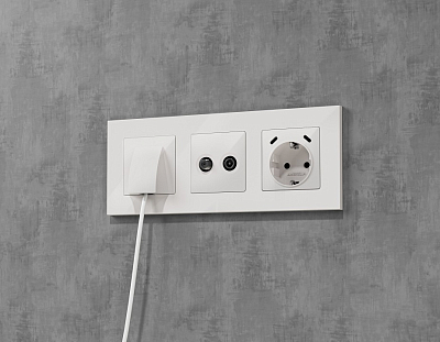 Розетка для вывод кабеля без рамки Ambrella Volt ALFA MA115810 400_400_2192998