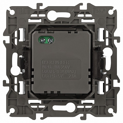 Розетка 2хUSB type A без рамки Эра Эра Elegance 14-4110-04 400_400_2400892