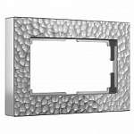 Рамка для двойной розетки Werkel Hammer серебряный W0082406 250_100_Array