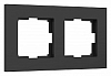 Рамка на 2 поста Werkel Slab (черный софт) W0022908 100_100_2297050