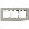Рамка на 3 поста Werkel Split (дымчатый/белый, soft-touch) W0033067 100_100_2297183