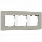 Рамка на 3 поста Werkel Split (дымчатый/белый, soft-touch) W0033067 250_100_Array