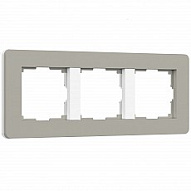 Рамка на 3 поста Werkel Split (дымчатый/белый, soft-touch) W0033067 500_191_2297183