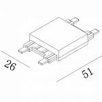 Соединитель линейный для треков SWG PRO SLIM CN-SLIM-WH-I 250_100_2180814