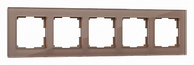 Рамка на 5 постов Werkel Favorit (латте, стекло) W0051142 400_400_2130211