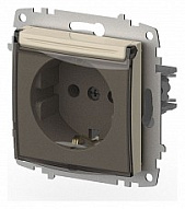 Розетка с заземлением с крышкой, без рамки Elbi Eleсtriс Zena Vega 609-010300-218 500_191_2308605