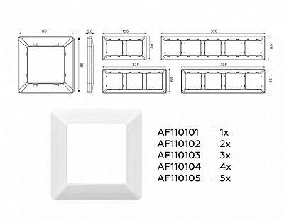 Рамка на 3 поста Ambrella Volt ALFA AF110103 400_400_2183313