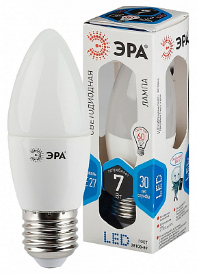 Лампа светодиодная Эра Стандарт E27 7Вт 4000K LED B35-7W-840-E27 400_400_2473393