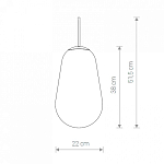 Плафон стеклянный Nowodvorski Cameleon PEAR M TR/G 8533 250_100_1880971