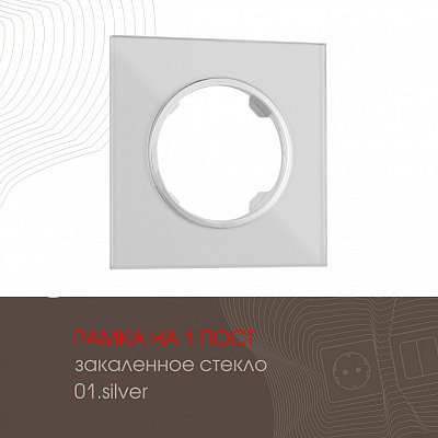 Рамка на 1 пост Arte Milano am-502.01 502.01-1.silver 400_400_2168068
