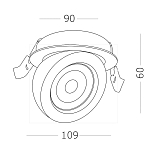 ST654.548.10 Св-к встр. Белый LED 1*10W 4000K 850Lm Ra>90 38° IP20 D109xH60 180-240V Встраиваемые светильники 250_100_3129468