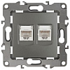 Розетка двойная Ethernet RJ-45 без рамки Эра Эра 12 12-3108-12 100_100_2394225