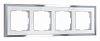 Рамка на 4 поста Werkel Baguette (белый/серебро) W0042850 100_100_2130573