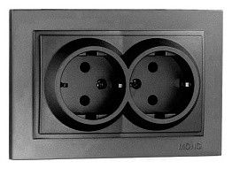 Розетка двойная с заземлением Mono Electric Despina 102-202004-120 500_191_3236366