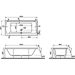 52540001000 Акриловая ванна Neon 180x80 VITRA 250_100_2406544