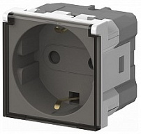 Розетка с заземлением с крышкой, без рамки Elbi Eleсtriс Moda Vox 611-040232-218 500_191_2308704