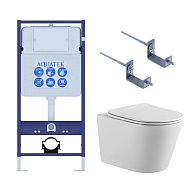 Set AQUATEK ВЕГА-KKI2 (рама AQUATEK Standard INS-0000012+звукоизоляционная прокладка+крепеж KKI-0000002+унитаз ВЕГА AQ1905-00+тонкое сиденье с механиз 500_191_3226775