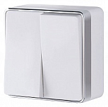 Выключатель двухклавишный Werkel Gallant (белая) W5020001 250_100_Array