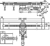 721671 Advantix Vario душевой лоток, проп. способность 0,55-0,6 л/с, L=300-1200, монтажная высота 70-95 мм 250_100_2406923