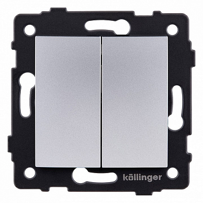 Выключатель проходной двухклавишный без рамки Kollinger  REA-R-009GY 400_400_3123770