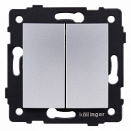 Выключатель двухклавишный без рамки Kollinger  REA-R-011GY 500_191_3123799