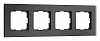 Рамка на 4 поста Werkel Senso (черный, стекло soft-touch) W0043108 100_100_2130844