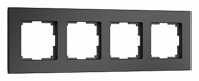Рамка на 4 поста Werkel Senso (черный, стекло soft-touch) W0043108 400_400_2130844