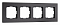 Рамка на 4 поста Werkel Senso (черный, стекло soft-touch) W0043108