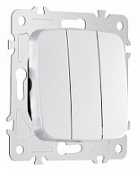 Выключатель трехклавишный без рамки Arte Milano 205 205.30-3.silver 500_191_2302586