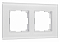 Рамка на 2 поста Werkel Senso (белый, стекло soft-touch) W0023101
