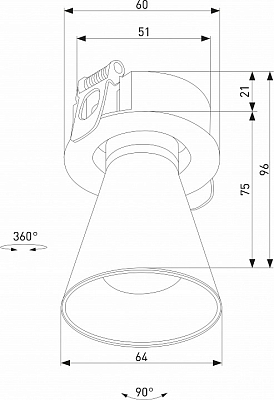 Встраиваемый светильник Elektrostandard Bell 25097/LED 8W 3000K черный 400_400_3150348