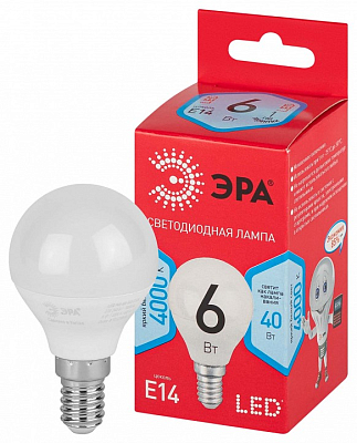 Лампа светодиодная Эра  E14 6Вт 4000K LED P45-6W-840-E14 R 400_400_2842521