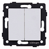 Выключатель проходной двухклавишный без рамки Kollinger  REA-S-009WH 100_100_3124060