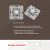 Розетка Ethernet RJ-45 без рамки Arte Milano am-217 217.45-1.silver 100_100_2167869