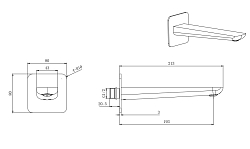 AQ1041MB ВЕГА излив для ванны 190 мм, матовый черный 250_100_2408266