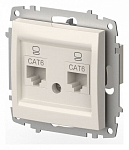 Розетка двойная Ethernet RJ-45 без рамки Elbi Eleсtriс Zena Vega 609-010200-248 250_100_2195077