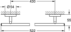 40459001 BauCosmopolitan Держатель для банного полотенца, 430 мм, хром 250_100_1440893