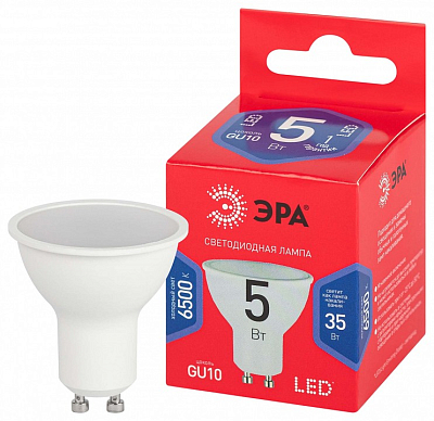 Лампа светодиодная Эра  GU10 5Вт 6500K LED MR16-5W-865-GU10 R 400_400_2887235