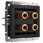 Розетка акустическая без рамки Werkel Hammer черный W1285008 250_100_Array