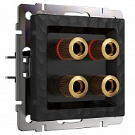 Розетка акустическая без рамки Werkel Hammer черный W1285008 500_191_2261381
