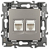 Розетка двойная Ethernet RJ-45 без рамки Эра Эра 12 12-3108-16 100_100_2395239