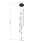 SL6231.403.18 Светильник подвесной ST-Luce Черный/Прозрачный LED 18*5W 4000K ЗЕНИТ 250_100_2956939