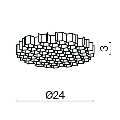 Комплектующие для светильника Technical HoneyComb-D24 400_400_807394