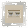 Розетка Ethernet RJ-45 без рамки Arte Milano am-203 203.45-2.shampan 100_100_2302553