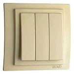 Выключатель трехклавишный без рамки Mono Electric Larissa 103-171722-114 250_100_2162618